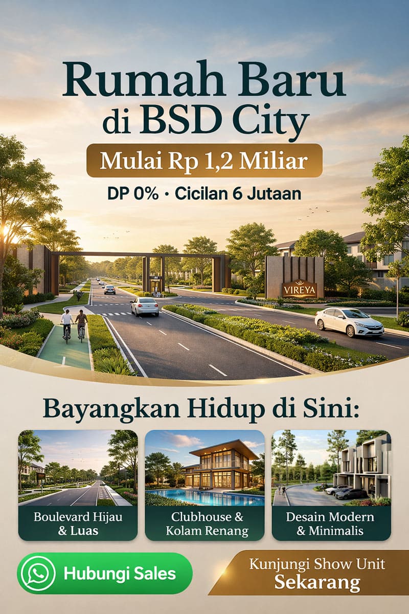 Vireya bsd city perumahan baru di bsd tangerang
