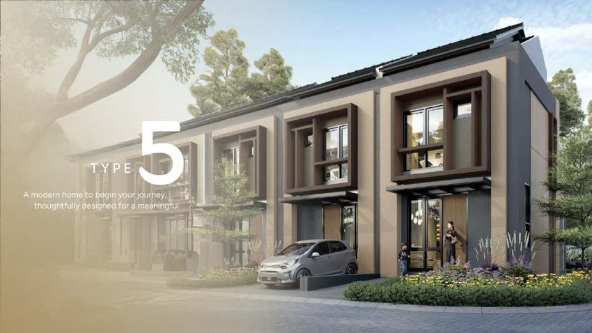 Fasad rumah tipe 5 Vireya BSD City