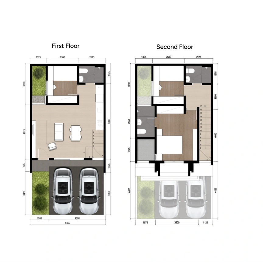 Denah tipe 6x12 vireya cluster