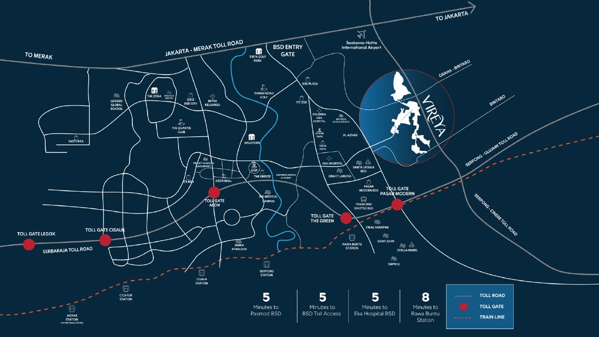 lokasi-cluster-vyorelle-vireya-bsd-city